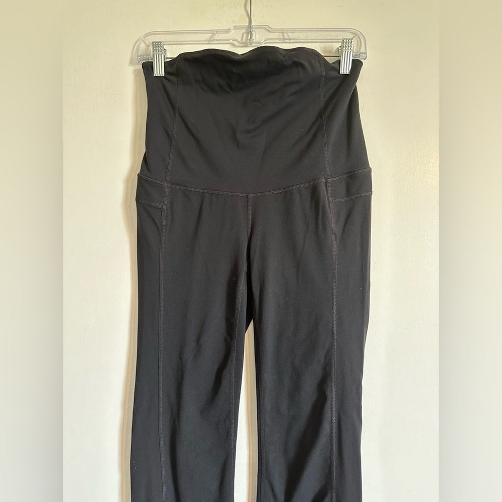 Athleta Black Maternity Bootcut Athletic Loungewear Comfy Pants size Small EUC - Picture 2 of 8